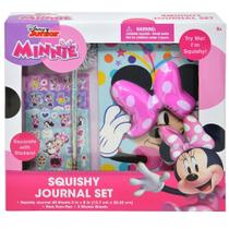 Conjunto de diários Disney Junior Minnie Squishy com caneta e adesivos