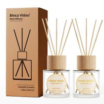 Conjunto de difusores Reed Binca Vidou Lavanda e Baunilha 50mL x 2