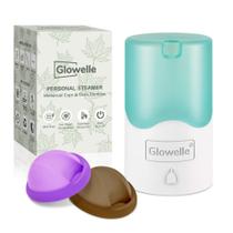 Conjunto de disco menstrual e esterilizador Glowelle de silicone reutilizável Conjunto de disco menstrual e esterilizador Glowelle de silicone reutilizável