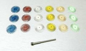 Conjunto de discos de bristle radial JTS 19 peças 18 mm 6 grãos