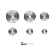 Conjunto De Discos De Corte Mini 7 Peças Lâmina De Serra Circular HSS Para Ferramenta Rotativa De Conjunto De Discos De Corte Mini 7 Peças Lâmina De Serra Circular HSS Para Ferramenta Rotativa De