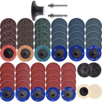 Conjunto de discos de lixar NYXCL 60 unidades de 5 cm com suportes 1/4 Die Grinder