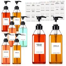 Conjunto de dispensador de xarope de café Nuogo 300mL, 500mL, 750mL 6 unidades