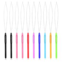 Conjunto de dispositivos Hair Extension Loop Needle Threader Bead x10