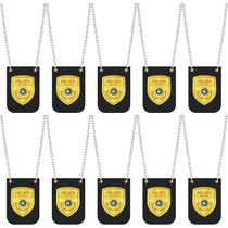 Conjunto de distintivos de policial, loetere, 12 peças, detetive xerife Conjunto de distintivos de policial, loetere, 12 peças, detetive xerife