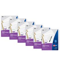 Conjunto de divisórias de papel Avery Big Tab Write & Erase de 8 abas x6