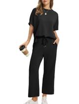 Conjunto de Dois Peças Sampeel Feminino para Lazer Verão Preto - G Conjunto de Dois Peças Sampeel Feminino para Lazer Verão Preto - G