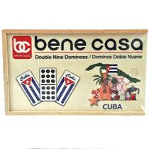 Conjunto de dominós Bene Casa Cuban Flag Double Nines 2-10 jogadores
