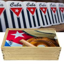 Conjunto de dominós com bandeira cubana Double Nine Dominoes