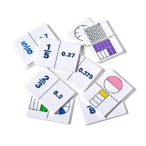 Conjunto de Dominós Fracionários e Decimais Hand2Mind - Ensino Fundamental