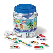 Conjunto de dominós hand2mind Numberblocks para crianças com 112 peças