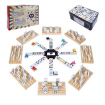 Conjunto de dominós Mexican Train Gonoelec Double 12 para adultos