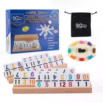 Conjunto de dominós Mexican Train PUREPLAY Double 12 com 91 peças Conjunto de dominós Mexican Train PUREPLAY Double 12 com 91 peças