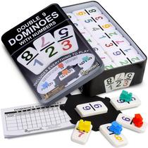 Conjunto de Dominós Queensell - Double Nine Mexican Train