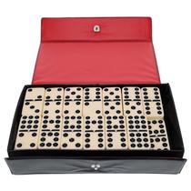 Conjunto de dominós WE Games Double Nine com Spinners Ivory Tiles