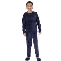 Conjunto De Dormir De Frio Victory Soft Infantil Liso Menino Conjunto De Dormir De Frio Victory Soft Infantil Liso Menino