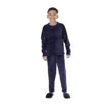 Conjunto De Dormir De Frio Victory Soft Infantil Liso Menino Conjunto De Dormir De Frio Victory Soft Infantil Liso Menino