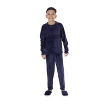 Conjunto De Dormir De Frio Victory Soft Infantil Liso Menino