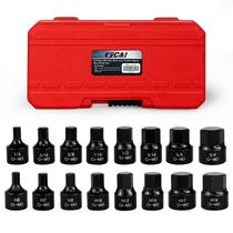 Conjunto de drivers hexagonais C&T de 16 peças de 3/8 polegadas Drive Low Profile