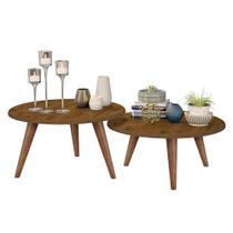 Conjunto De Duas Mesa Retro Para Sala De Estar Isis - JM3 Móveis