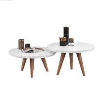 Conjunto De Duas Mesas Pés Em Palito Luma - JM3 Móveis