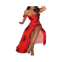 Conjunto De Duas Peças Feminino Boêmio Com Colete Elástico Sem Alças E Saia De Cintura Alta