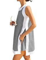 Conjunto de duas peças Hooever Casual Summer Plaid para mulheres (preto-GG) Conjunto de duas peças Hooever Casual Summer Plaid para mulheres (preto-GG)