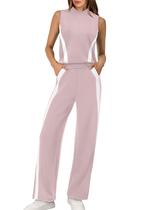 Conjunto de duas peças XIEERDUO para roupas femininas de verão rosa XXL Conjunto de duas peças XIEERDUO para roupas femininas de verão rosa XXL