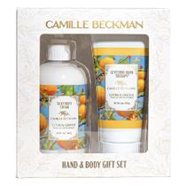Conjunto de duetos para mãos e corpo Camille Beckman Creme de mãos sedoso para corpo e glicerina Citrus Grove