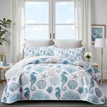 Conjunto de edredões Coastal Bedding Weesire King 244x269 cm náutico