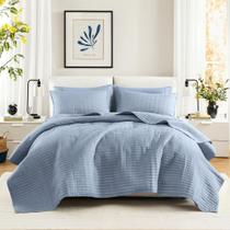 Conjunto de edredões Comfort Spaces Kienna Blue Full/Queen 3 peças