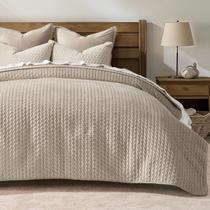 Conjunto de edredões EVERGRACE Luxury Velvet Queen Size, 3 peças, cinza claro