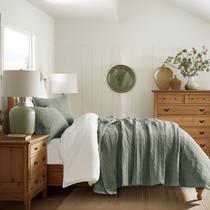 Conjunto de edredões EVERGRACEHOME Stonewashed Cotton King com 2 capas