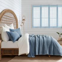 Conjunto de edredões EVERGRACEHOME Stonewashed Cotton King com 2 capas