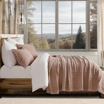 Conjunto de edredões EVERGRACEHOME Stonewashed Cotton Queen com 2 capas