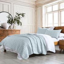 Conjunto de edredões HORIMOTE HOME 100% algodão, tamanho duplo, azul bebê