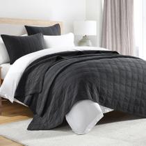 Conjunto de edredões HORIMOTE HOME 100% algodão, tamanho duplo, carvão vegetal