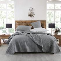Conjunto de edredões HORIMOTE HOME Queen Size cinza lavado em pedra, 3 peças