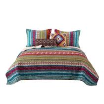 Conjunto de edredões King Benzara Tribal Print multicolorido com almofadas
