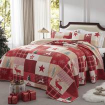 Conjunto de edredões LEAONME Christmas, colcha king size de 3 peças