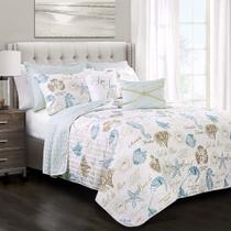 Conjunto de edredões Lush Decor Harbor Life Reversible de 7 peças Full/Queen Conjunto de edredões Lush Decor Harbor Life Reversible de 7 peças Full/Queen