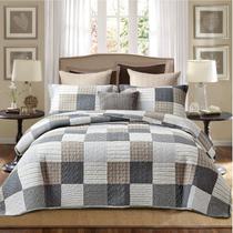 Conjunto de edredões PANGUSHAN 100% algodão queen size cinza/preto/branco Conjunto de edredões PANGUSHAN 100% algodão queen size cinza/preto/branco