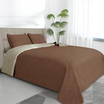 Conjunto de edredões reversíveis Easy-Going Full/Queen marrom bege