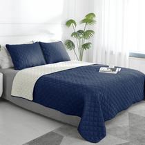 Conjunto de edredões reversíveis Easy-Going Twin Navy Ivory 173x224cm Conjunto de edredões reversíveis Easy-Going Twin Navy Ivory 173x224cm