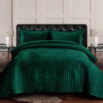 Conjunto de edredões Tribeca Living Velvet Queen com 2 fronhas