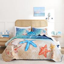 Conjunto de edredões Weigelia King 230x264cm Lightweight Coastal Beach