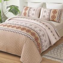 Conjunto de edredões WONGS BEDDING Boho Beige Queen com 2 fronhas Conjunto de edredões WONGS BEDDING Boho Beige Queen com 2 fronhas