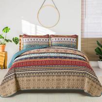Conjunto de edredões WONGS BEDDING Boho King Verde/Marrom Microfibra 103x90 Conjunto de edredões WONGS BEDDING Boho King Verde/Marrom Microfibra 103x90