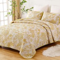 Conjunto de edredões WONGS BEDDING Botanical Queen Size Yellow 3 peças Conjunto de edredões WONGS BEDDING Botanical Queen Size Yellow 3 peças