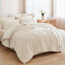 Conjunto de edredom Andency Bed in a Bag King Beige, 7 peças